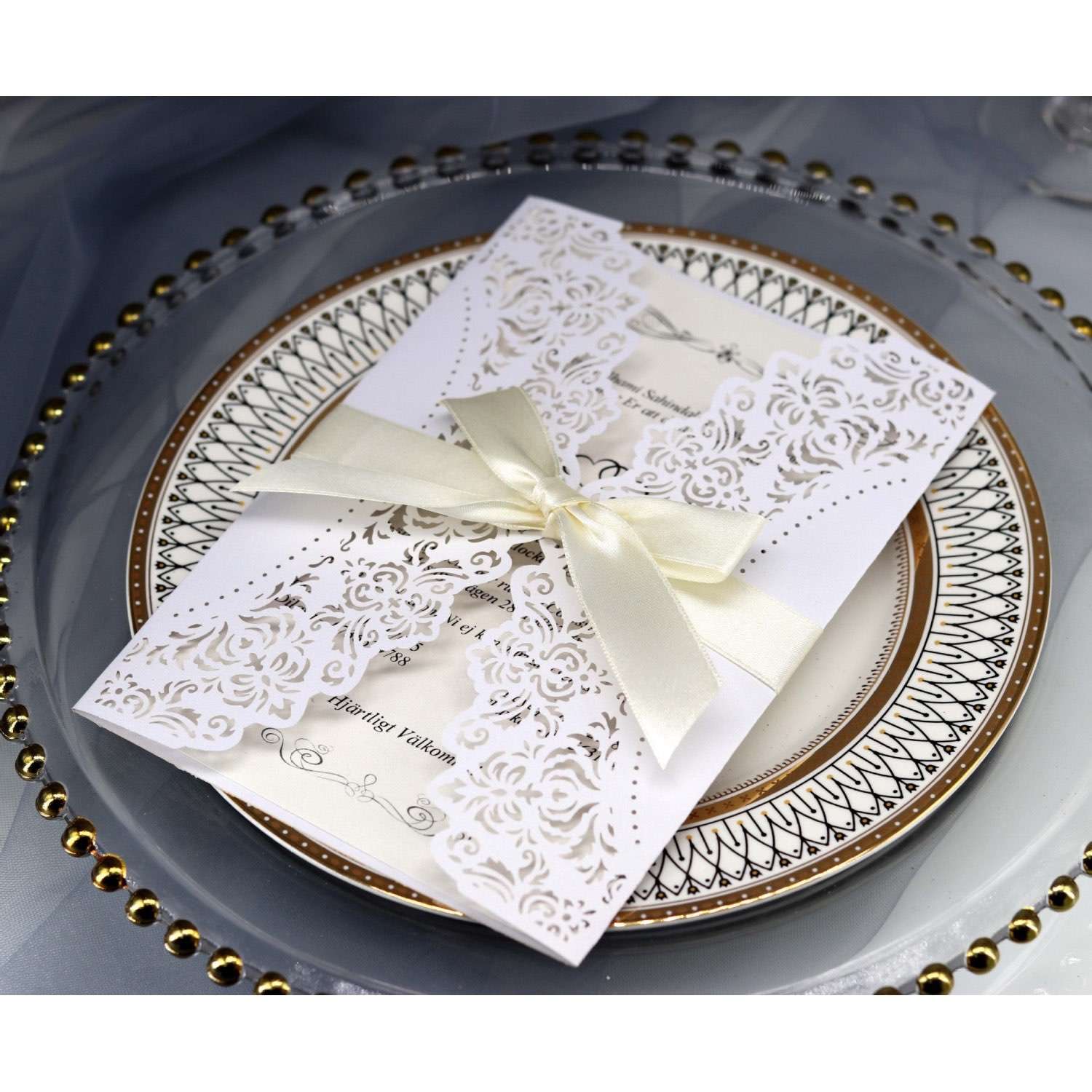 White Invitation Rectangle Wedding Supplies European Style Wholesale